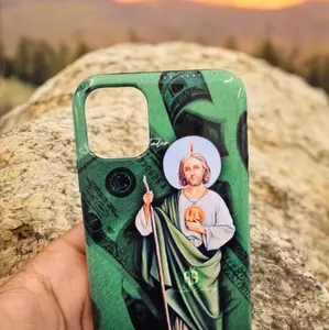 San Judas Green Background custom case para tu celular