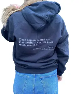 Embroidered 'Dear Person Behind Me' Crew Neck Sweatshirt, Long Sleeve, Classic fit, Unisex, Adult