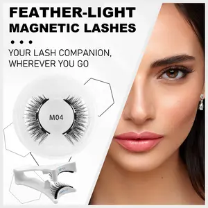 Magnetic Eyelashes Self Adhesive Glue Free 1 Pair with 1 Lash Applicator