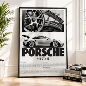 Porsche 911 GT3 RS Poster |   Wall Art Canvas for Home Decor – Perfect Gift for Boyfriend & Car Lovers