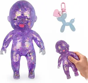 Baby soft soft flashing slow rebound, stress ball,baby soft sensory adult and child stress relief toy, soft cute squeezable desktop decoration gift (purple) tiktokshop spring glow up