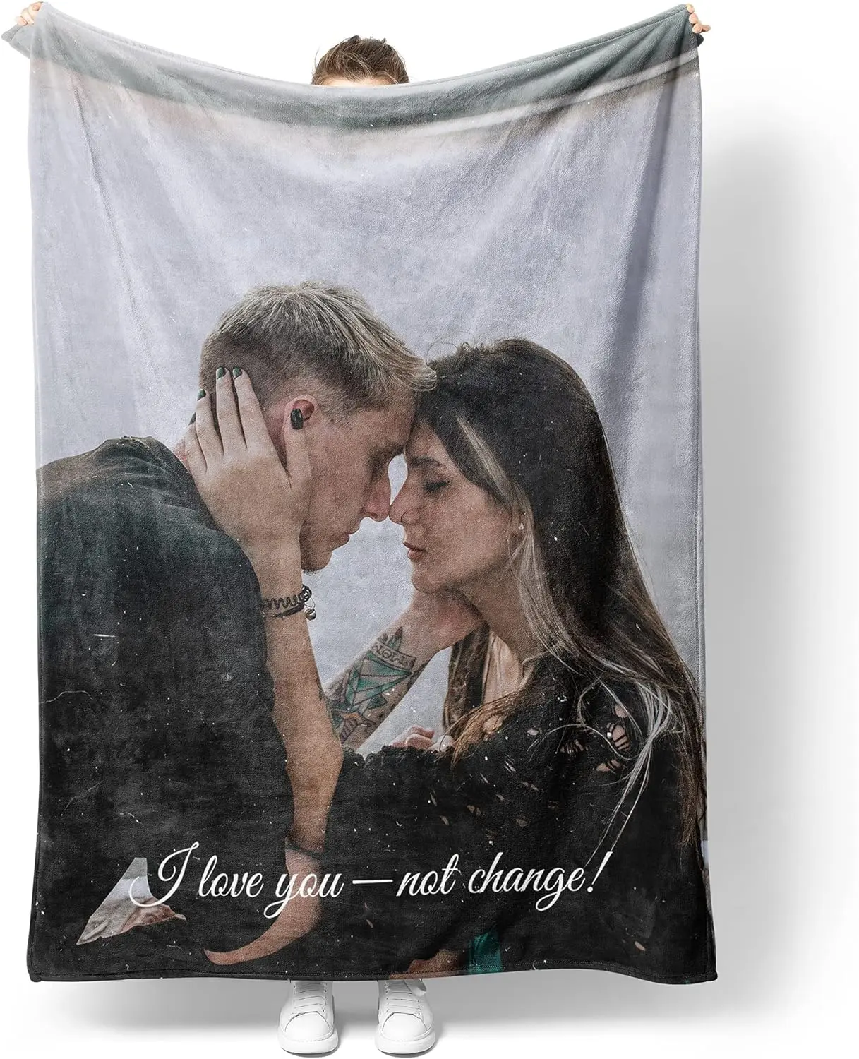 Custom Photo Collage Throw Blanket - Soft Fabric, Multi-Size (30x40in, 54x70in), Personalized Home Supply Gift for Mother's Day, Valentine's Day, Mothers Day