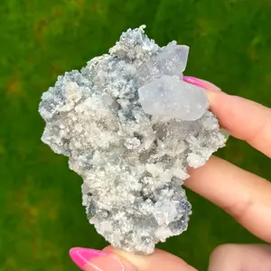 Sparkly Calcite with Amethyst and Pyrite from Zacatecas, Mexico
