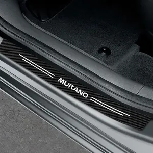 5pcs Car Door Sill Carbon Fiber Threshold Trunk Bumper Stickers Protector Strips for Nissan Murano, Durable & Stylish Design