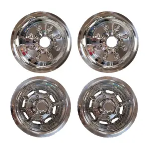 2008-2025 Ford F350 17'' 8 Lug 7 Hand Holes Stainless Steel Dual Wheel Simulator Snap on