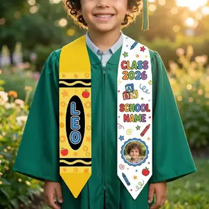 Personalized Graduation Stoles for Kids – Custom Name & School Name Class of 2026 Sash