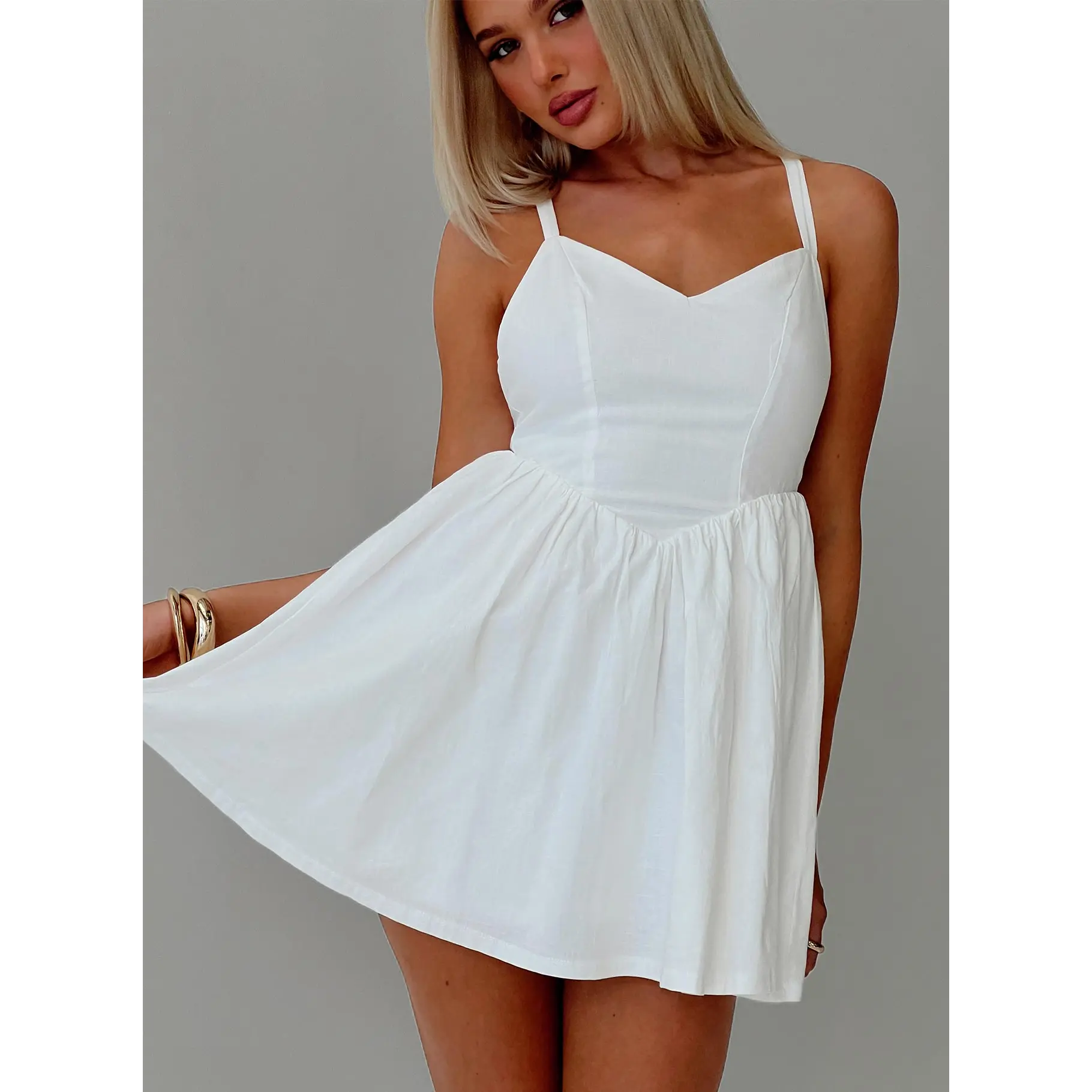 Cona Mini Dress White