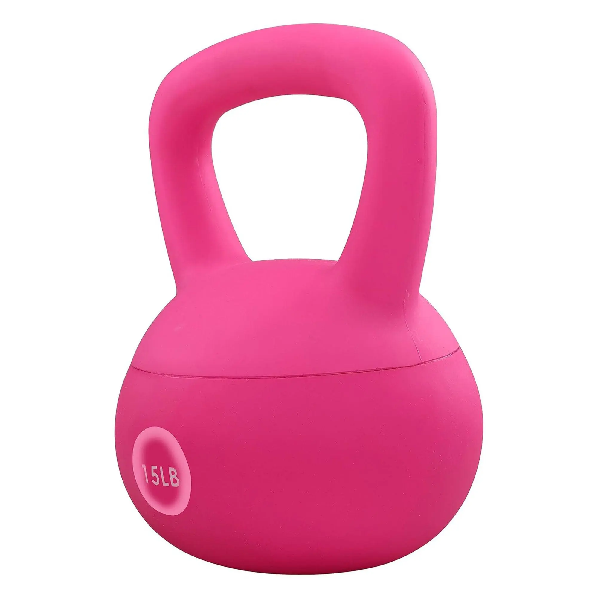 Fitvids Soft Kettlebell Ergonomic Grip, Iron & Sand Filled, 15 Pounds, Pink Fitvids Soft Kettlebell Ergonomic Grip, Iron & Sand Filled, 15 Pounds, Pink