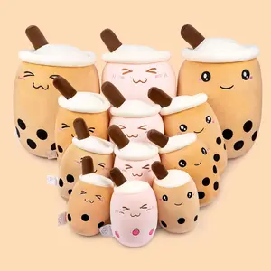 Niuniu Daddy Stuffed Boba Plushies Squishy Bubble Tea Plush Toy Pillow Cute Milk Tea Adorable Cuddle Pillow Stuffed Toy Great Gift for Christmas