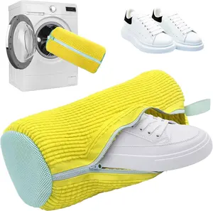 Laundry Shoe Washing Bag for Washing Machine - Protect Your Footwear during the Wash Accessories shoe washing,Mesh Accessory mesh laundry Grey