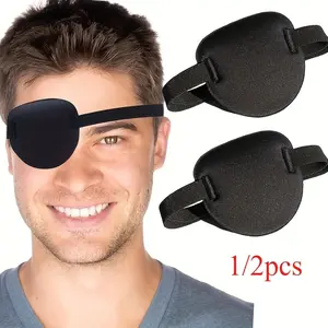 High-Quality 3d Adjustable Eye Mask, Suitable For Both Eyes - Universal Adult Size, Ergonomic Lazy Eye Mask And Pirate Costume Accessory.