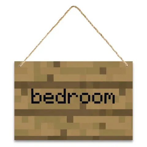8-Bit Pixel Art Woody Hangable Canvas Plaque - Voxel Print with String, Quirky Gifts, Gaming-Inspired Artwork Hanging Decor, Wall Decor, Teen Boy Gift