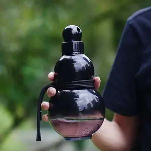 1pc 32oz 1000ML Gourd Shaped Water Bottle with Cup Lid, Portable Hydration Flask for Outdoor Sports, Leisure and Parties, Sports Drinking Bottle