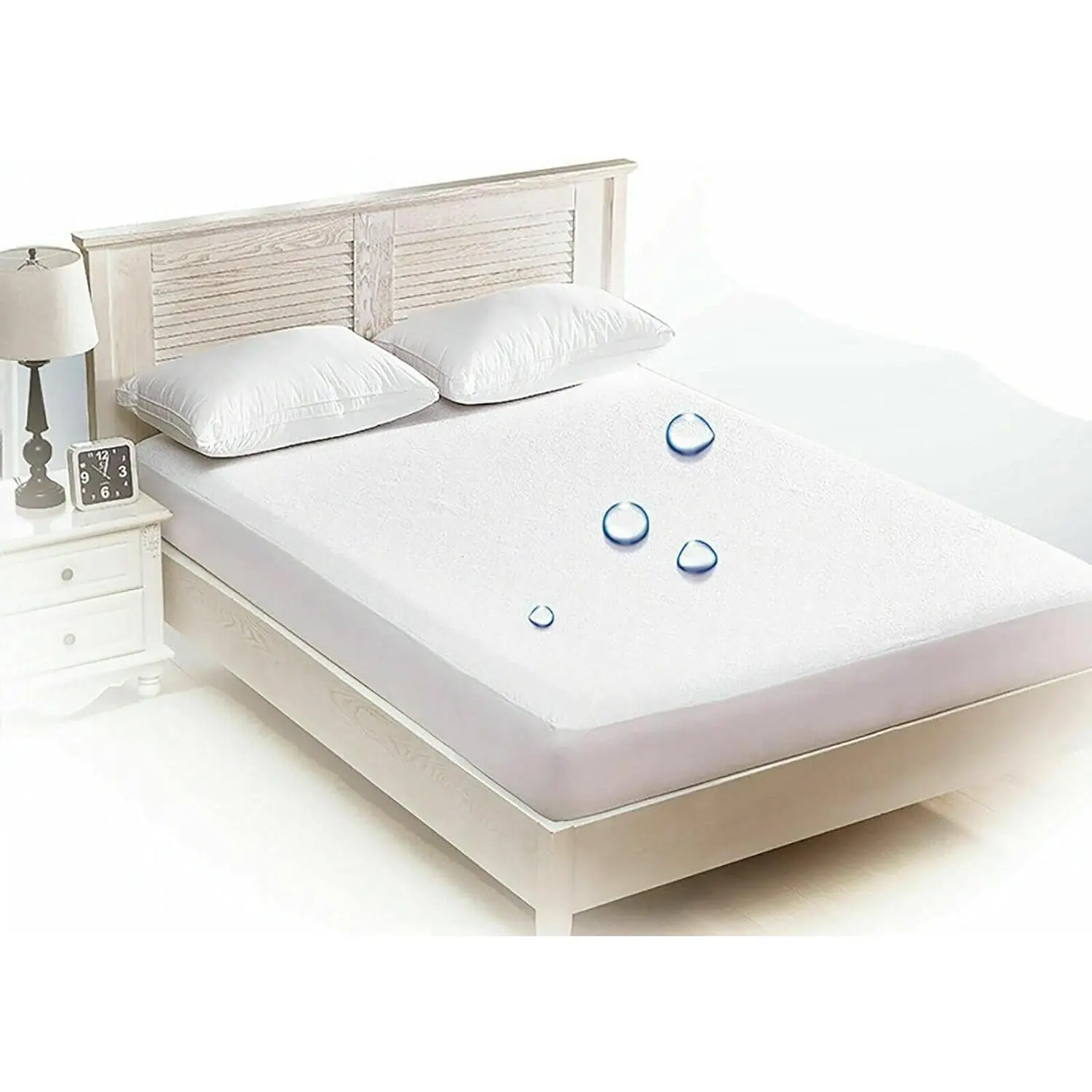 Vinyl Plastic Mattress Protector Fitted Sheet Style  Mattress Cover Breathable - Bed Wetting and Spill Protection for Mattress Fits a Mattress Up to 11.5" Deep ( 80" x 60" x 11.5 Deep)