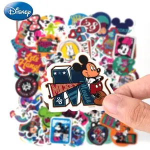 100pcs Disney Officially Licensed Mickey Minnie Sticker Packs Cartoon Decoration Laptop Cup Helmet Picture Frame Skateboard Computer Waterproof Sticker Birthday Lovely Gift