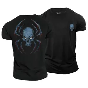 [Ship From US] Spider Skull Cotton T-Shirt