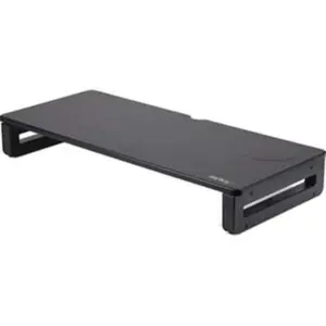 Startech MONSTADQI 15W Monitor Riser Stand with Wireless Qi Charging for Laptop - Black