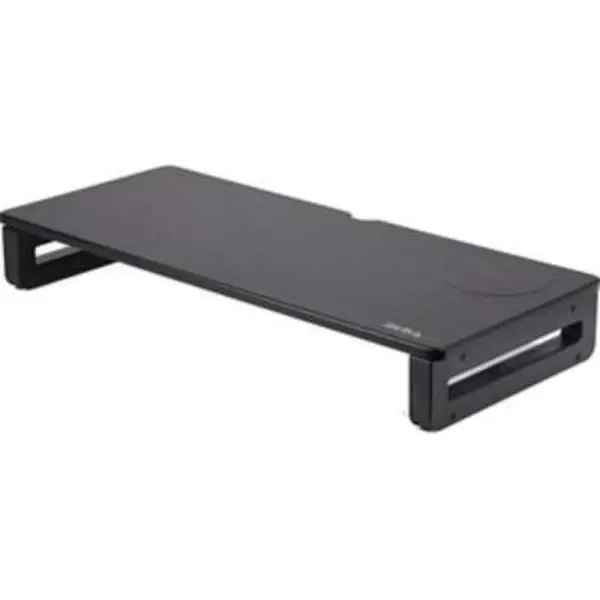 Startech MONSTADQI 15W Monitor Riser Stand - Wireless Qi Charging, Adjustable Height Charging Monitor Riser Laptop Stands & Trays for Laptops - Black, Adjustable Height Laptop Stands & Trays