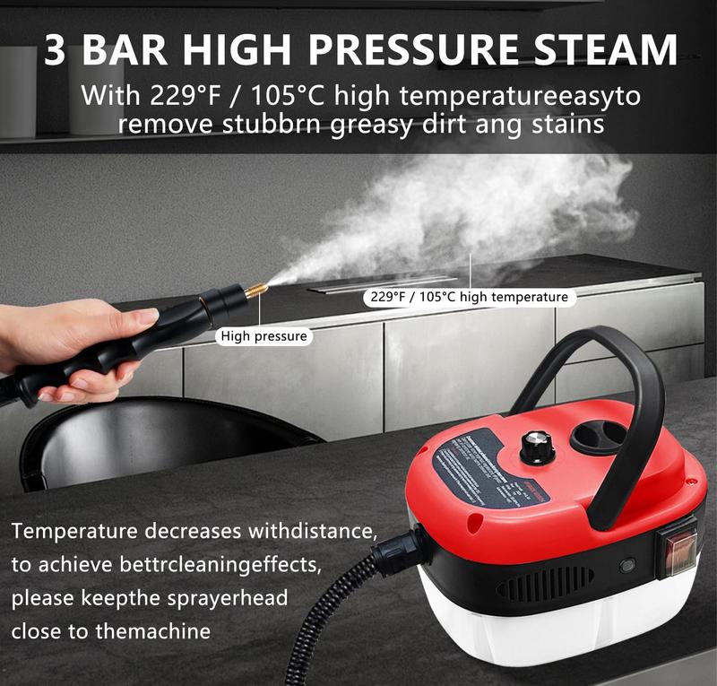 Clearance Sale!Handheld Pressurized Steam Cleaner,2500W Handheld High Temp Portable Cleaning Machine, Cleaning for Couch, Auto, Floor Car Wash Equipment