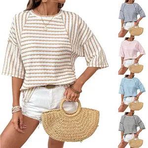 SUMMER VIBES ALERT  Casual Striped T-Shirt Women|   Loose Fit|   Breathable Cotton|   Street Style