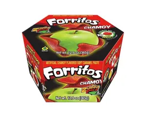 Forritos Chamoy Flavored Mexican Candy Apple Covering (5 Count) Snack Sweet, Dulces Mexicanos Bonbon Candies Sour