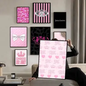 J-Juicy C-Couture Movie Sticky Posters Vintage Room Home Bar Cafe Decor Room Wall Decor