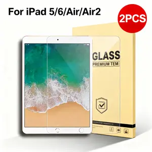2-Pack Tempered Glass Screen Protector for iPad 6th/5th Gen 2018/2017, iPad Pro 9.7", iPad Air 2/1, Crystal Clear, Scratch-Resistant, Easy Install