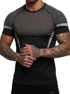 Sporty Fitness Short Sleeve T-Shirt, Modern Fashionable Design, Quick-Dry Technology, Slim Fit, Breathable Workout Tops, Ideal for Runners, Gym Enthusiasts, Outdoor Sports