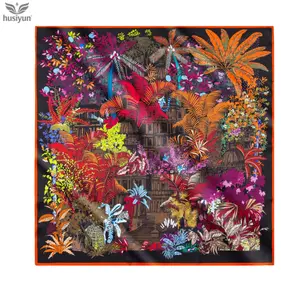 100% Mulberry Silk Printed Women’s Shawl/Scarf — High-End, Versatile for Everyday Use