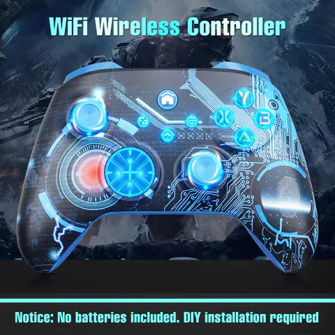 Hall Effect Gamepad for Xbox 1/Series X-S, Windows 10/11 Video Games, Multi-Platform Wireless Accessory with 3-Way Connectivity, WiFi, Bluetooth, Turbo Mode, Macro Programming, RGB Battery Indicator, 3.5mm Audio Jack, TikTokShopStockUp