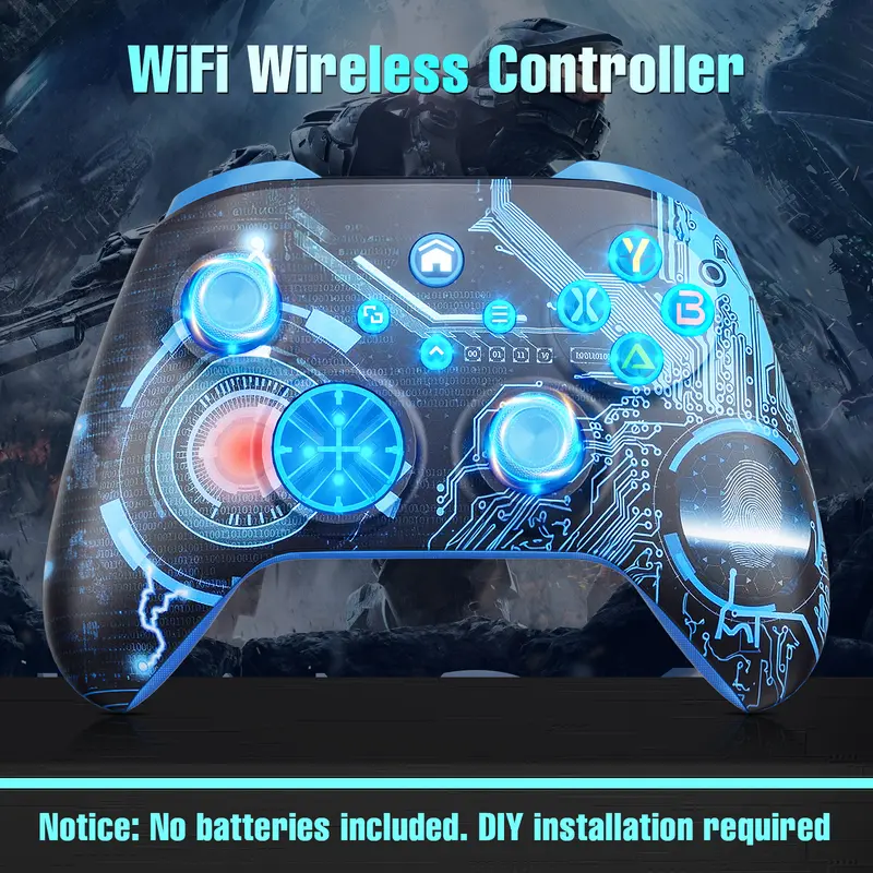 Hall Effect Gamepad for Xbox 1/Series X-S, Windows 10/11 Video Games, Multi-Platform Wireless Accessory with 3-Way Connectivity, WiFi, Bluetooth, Turbo Mode, Macro Programming, RGB Battery Indicator, 3.5mm Audio Jack, TikTokShopStockUp