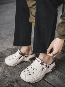 Unisex Men's Colorblock Clogs, Summer Casual Comfortable Lightweight Breathable Non-slip Clogs, Fashionable Design Shoes for Indoor & Outdoor Wear, Boy