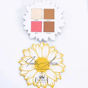 Nora's Glam GIRASOL Contour Blush Palette Highlight, Contour, Blush.