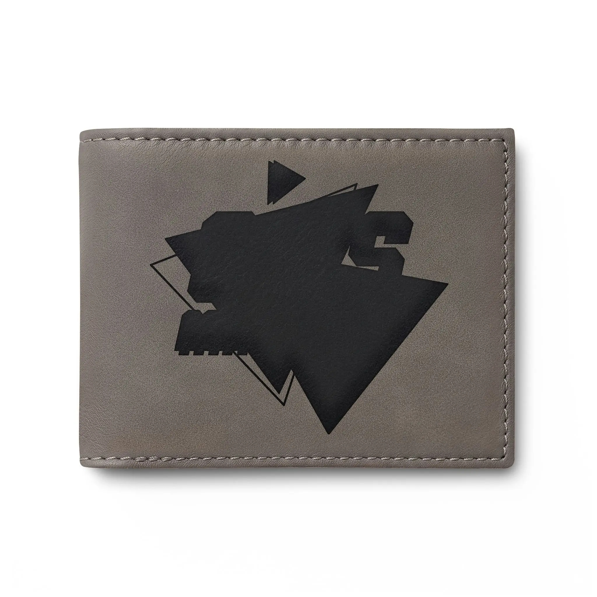 Men's Abstract Geometric Patch Bi-Fold Wallet - Compact, Fashion, Fold-Over Luggage & Bags Accessory with Stash Pocket, Compact Men's Wallets, Fashion Men's Wallets