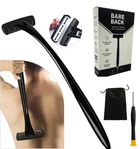 Bare Back Premium 17" Long-Handle Back Shaver with Extra-Wide Replaceable Blade for Smooth Grooming No Batteries Needed Classic Design for Men
