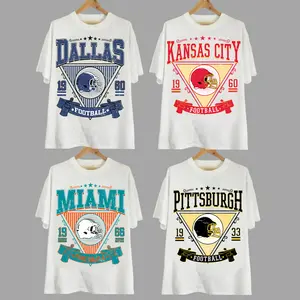All 32 Teams Vintage Football Fan T-Shirt Collection White Edition Classic Sports Apparel for Every Football City Unisex Top 100% Cotton Premium Materials OEKO-TEX Certified Low-Impact Dyes ANSI/ISEA 107 Compliant High-Visibility Safety Green