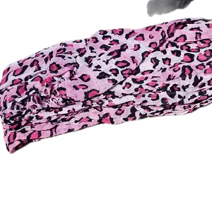 Pink Cheetah Print Scarf - Funky Feather & Animal Print for Versatile Stylish Outfits - Ideal for Any Occasion