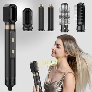 5 in 1 Hair Dryer Brush, Multifunctional Hair Styling Tool, Hair Dryer & Styler, Hair Straightener & Curler, Hairdressing Tool for Women, Smooth, Lightweight