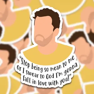 Stop Being So Mean To Me Or I Swear To God I’m Gonna Fall In Love With You Vinyl Water Proof Sticker Nick Miller