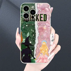 Spring Carnival Easter 1pc Wicked Theme for iPhone 17/16/15/14/13/12/11 Plus Pro Max & Samsung Galaxy S25 Ultra S24 S23 S22 S21 Plus - TPU White and Black, Provides Shockproof Protection, Is a Good Choice for Mobile Phone Decoration