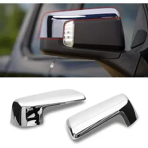 Compatible with 2019-2026 Chevy Silverado 1500 GMC Sierra 1500 Side Mirror Cover,Chrome Plating LH & RH Side Door Exterior Rearview Mirror Cap Trim for Silverado 1500(1 Pair)