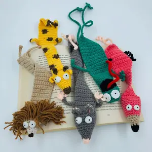 Cute Crochet Bookmark, 1 Count  Funny Animal Design Crochet Bookmark,  Perfect Encouragement Gift for Friend & Family