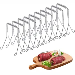10pcs Stainless Steel Cabbage Clips Reusable Kitchen Tools Set, Cooking Baking Frying Aid, Durable 304 Stainless Steel