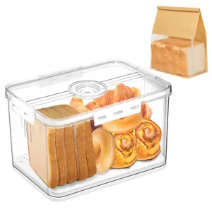 Stackable Bread Box Airtight Set with Time Recording Lid for Fresh Homemade Bread Storage  Inches Heat Resistant Dishwasher Safe Silicone Seal Tableware Sets,Mother's Day Gifts