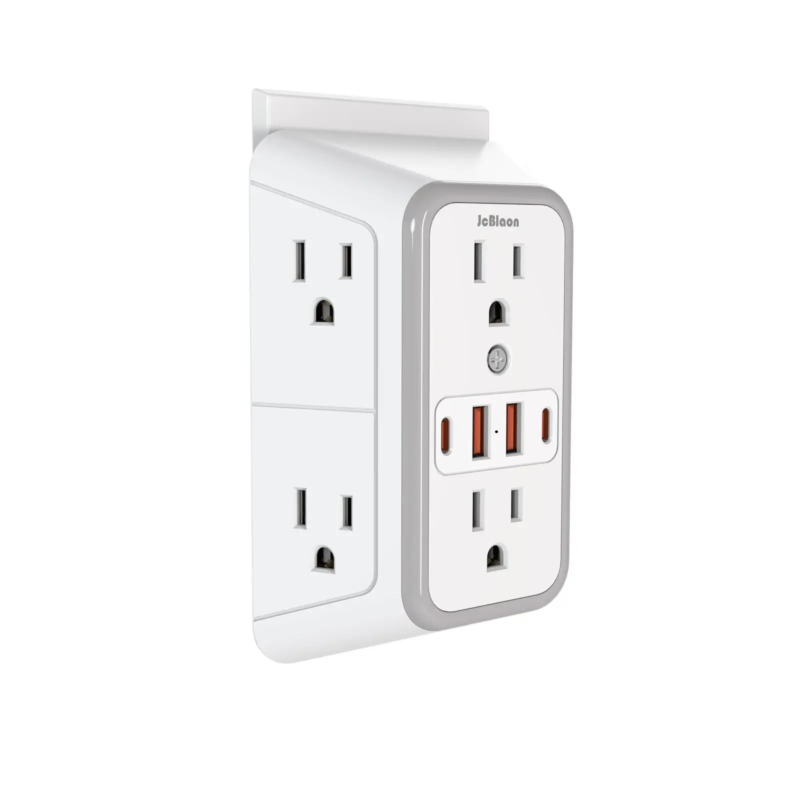 JcBlaon Wall Charger, Surge Protector with 4 USB (2 USB C) Charging Ports, Multi Plug Adapter for Home Travel Office
