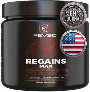 REVSCI Regains MAX Performance Powder - 5 Aminos + GABA, Mucuna & Melatonin for Energy & Recovery - Made in the USA Healthcare Supplement for Fitness Enthusiasts Optimum Dietary