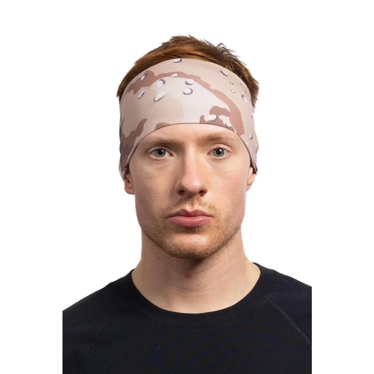 Sports Headbands - Lightweight, 3.5"h Cotton Blend, Camouflage Forest Camo Prints, Sweat-Wicking for Sports & Outdoor Use