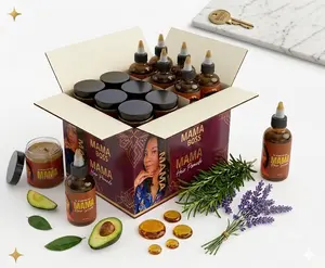 2oz oil bottle and 4 oz pomade Mama Set Fast Hair Growth Oil & Pomade Set Edge Control Moisture Scalp Care Thick Hair Oil Pack 2 Haircare