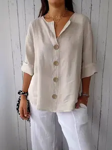 ADELAIDE BUTTON FRONT MODEST BLOUSE