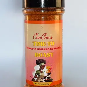 CeeCee's Time to Roast Rotisserie Chicken Seasoning Flavor Spice for Whole Chicken Pieces & Meats 3.9 oz 110g